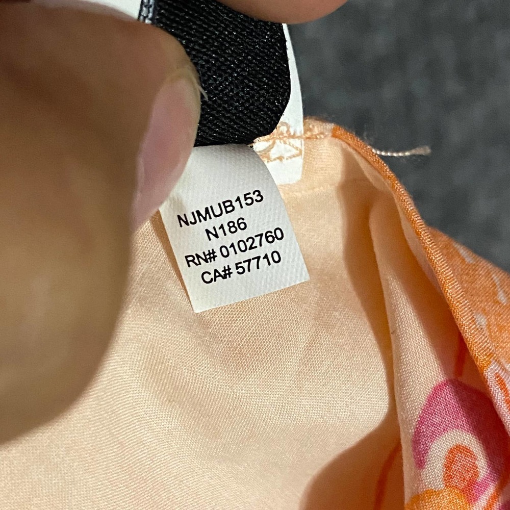 Kate Spade NY Midi Dress 0 XS Pink Falling Flower Wrap Short Sleeve Runway - Picture 15 of 15